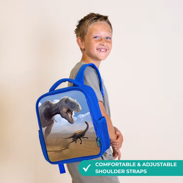 Kids backpack - Blue - Dino - Wildlife - Drawing - Kids - Boys — 4