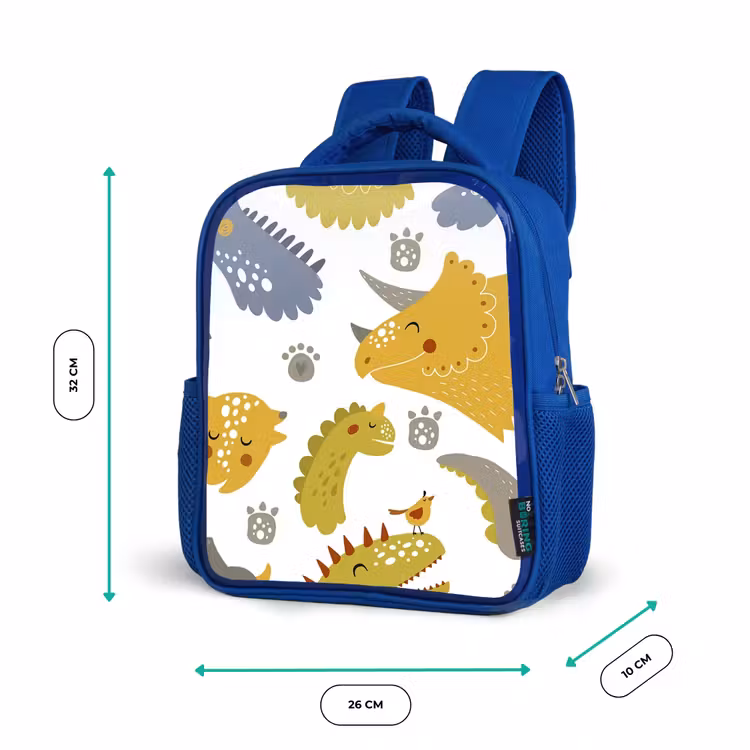 Kids backpack - Blue - Dinosaur - Patterns - Boys - Dino - Kids — 6