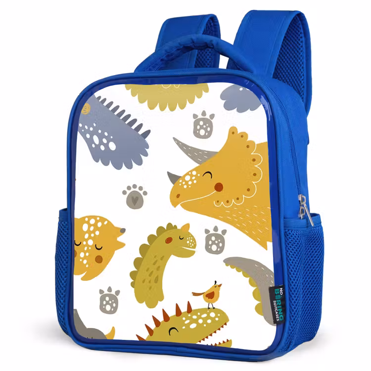 Kids backpack - Blue - Dinosaur - Patterns - Boys - Dino - Kids — 7