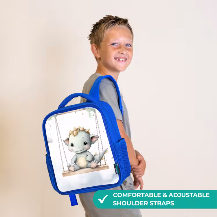 Kids backpack - Blue - Dragon - Baby animal - Children — 4