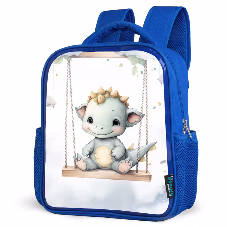 Kids backpack - Blue - Dragon - Baby animal - Children — 7