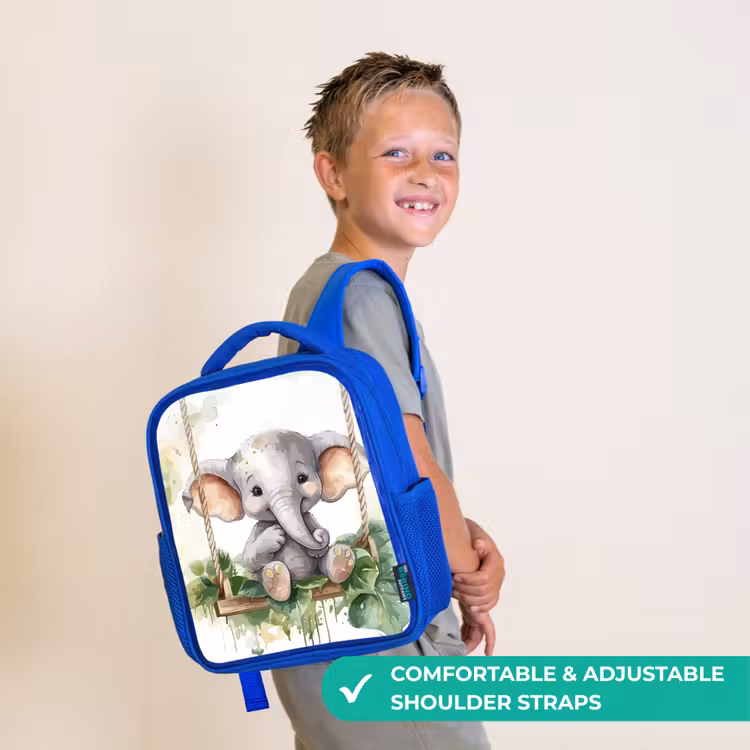 Kids backpack - Blue - Elephant - Animal - Children - Jungle — 4