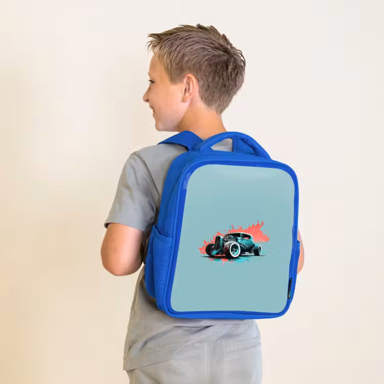 Kids backpack - Blue - Hotrod turquoise — 2