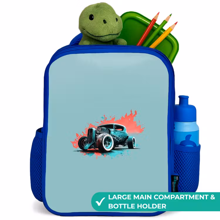Kids backpack - Blue - Hotrod turquoise — 5