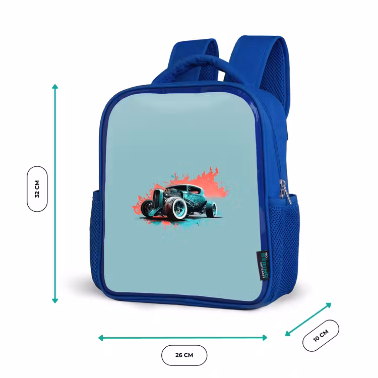 Kids backpack - Blue - Hotrod turquoise — 6
