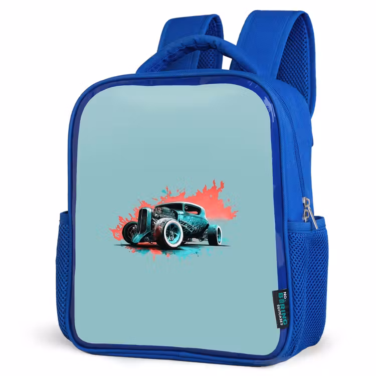 Kids backpack - Blue - Hotrod turquoise — 7