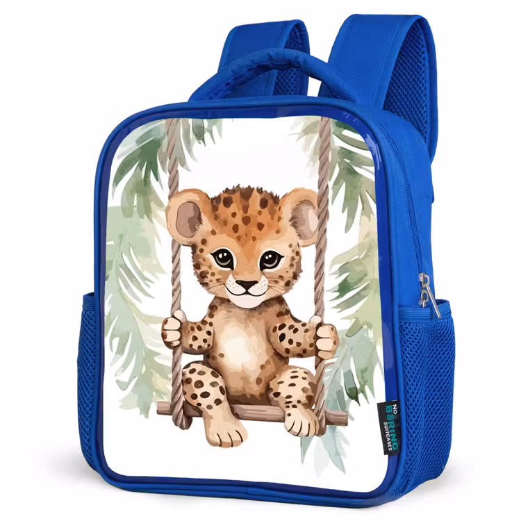Kids backpack - Blue - Leopard - Animal - Children - Jungle — 7