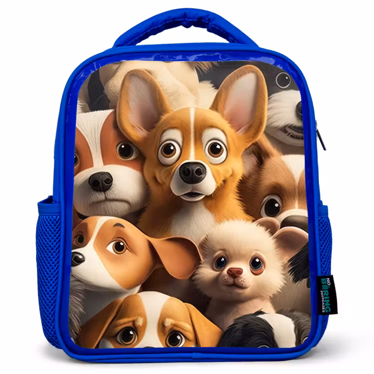 Kids backpack - Blue - Merry Dogs — 1