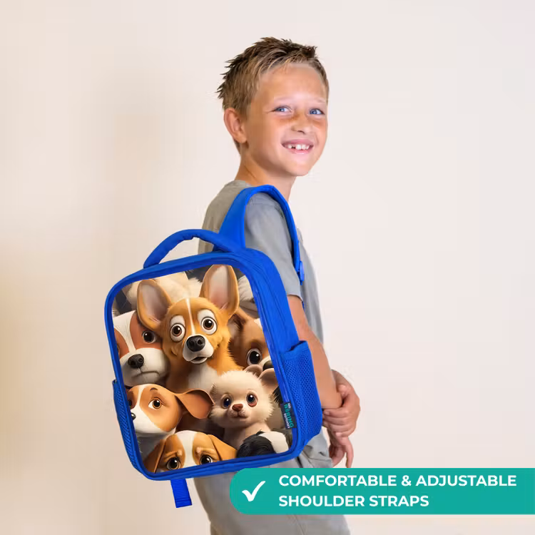 Kids backpack - Blue - Merry Dogs — 4