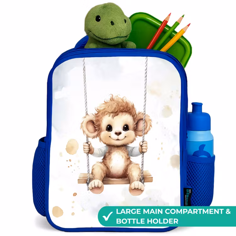 Kids backpack - Blue - Monkey - Animal - Children — 5