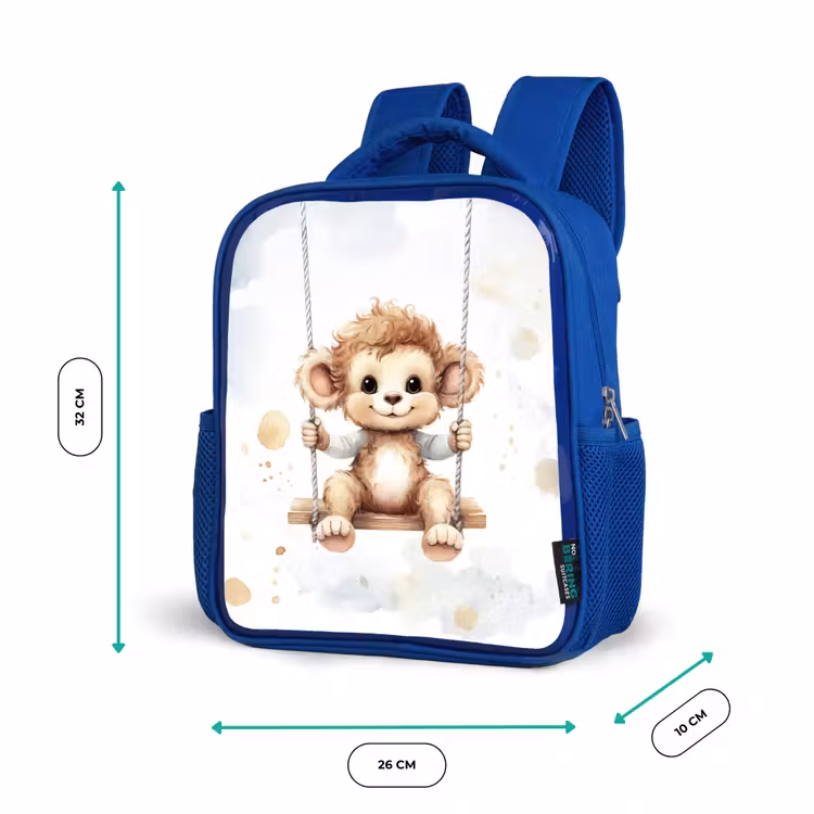 Kids backpack - Blue - Monkey - Animal - Children — 6
