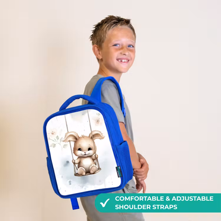 Kids backpack - Blue - Rabbit - Baby animal - Children — 4