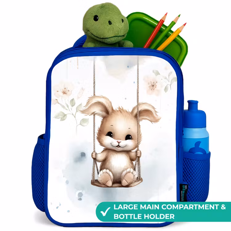 Kids backpack - Blue - Rabbit - Baby animal - Children — 5
