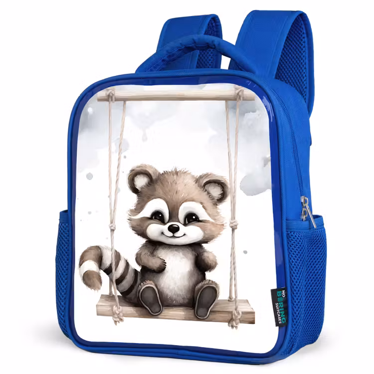 Kids backpack - Blue - Raccoon - Animal - Children — 7