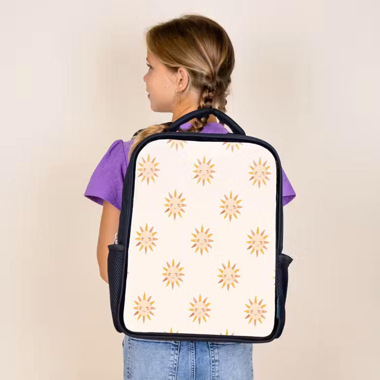 Kids backpack - Black - Cheerful - Sun - Blush - Boho — 4