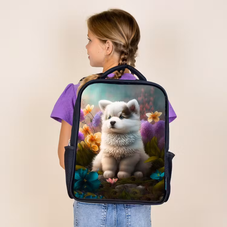 Kids backpack - Black - Fluffy Franky — 4