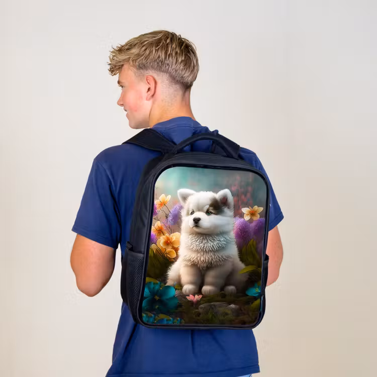 Kids backpack - Black - Fluffy Franky — 5