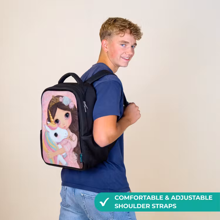 Kids backpack - Black - Girl - Unicorn - Glitter — 11