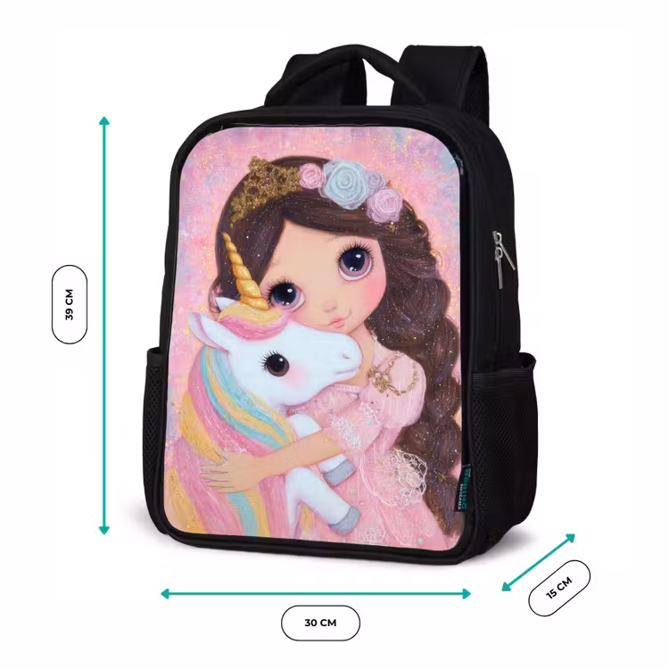 Kids backpack - Black - Girl - Unicorn - Glitter — 8