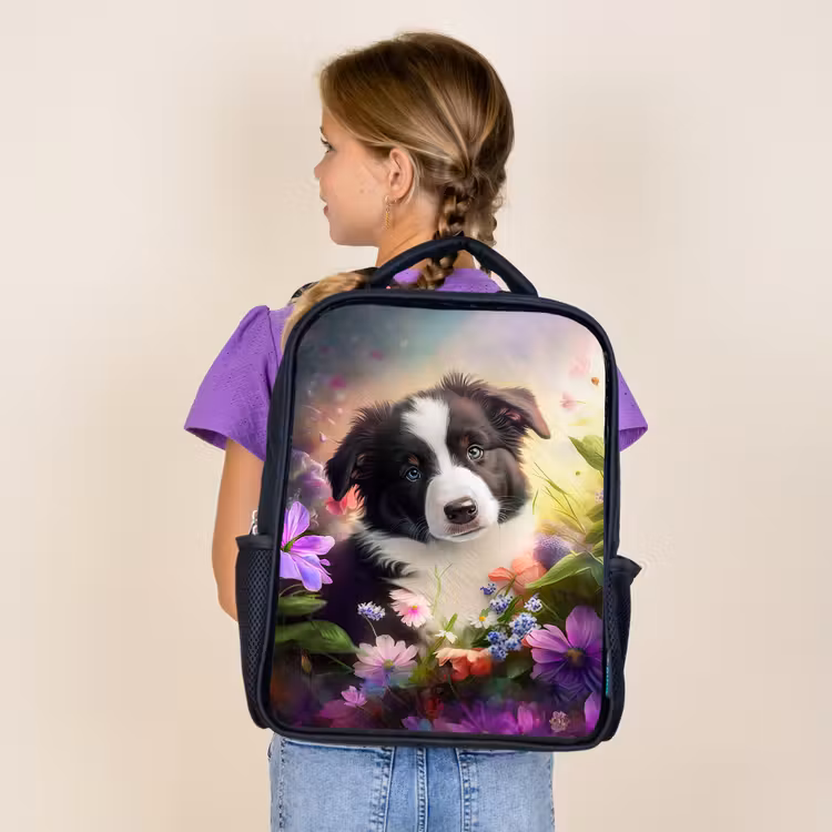 Kids backpack - Black - Lasse the Little Dog — 4