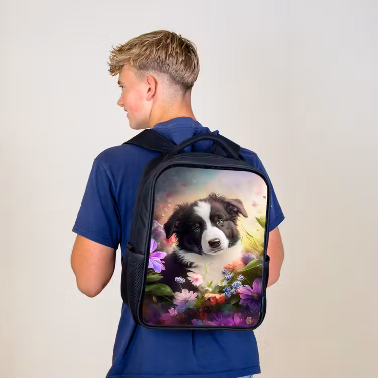 Kids backpack - Black - Lasse the Little Dog — 5