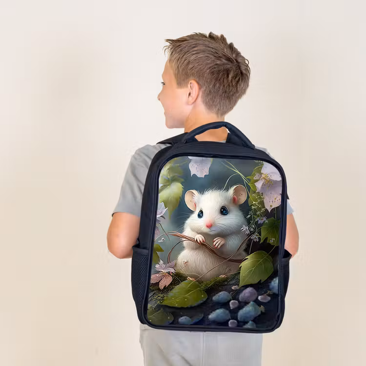 Kids backpack - Black - Muffin Mouse — 2