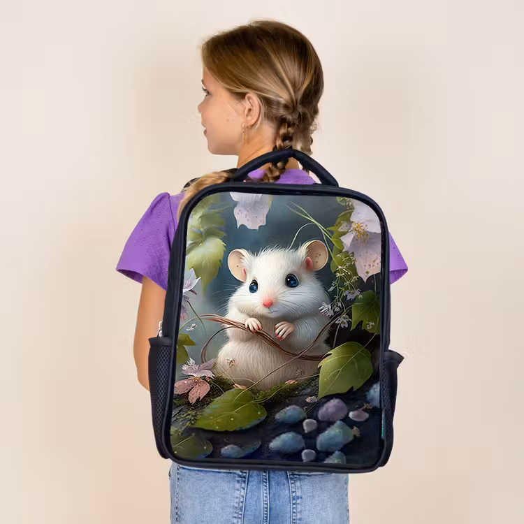 Kids backpack - Black - Muffin Mouse — 4