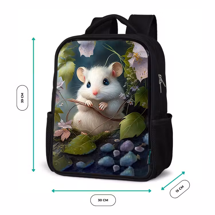 Kids backpack - Black - Muffin Mouse — 8
