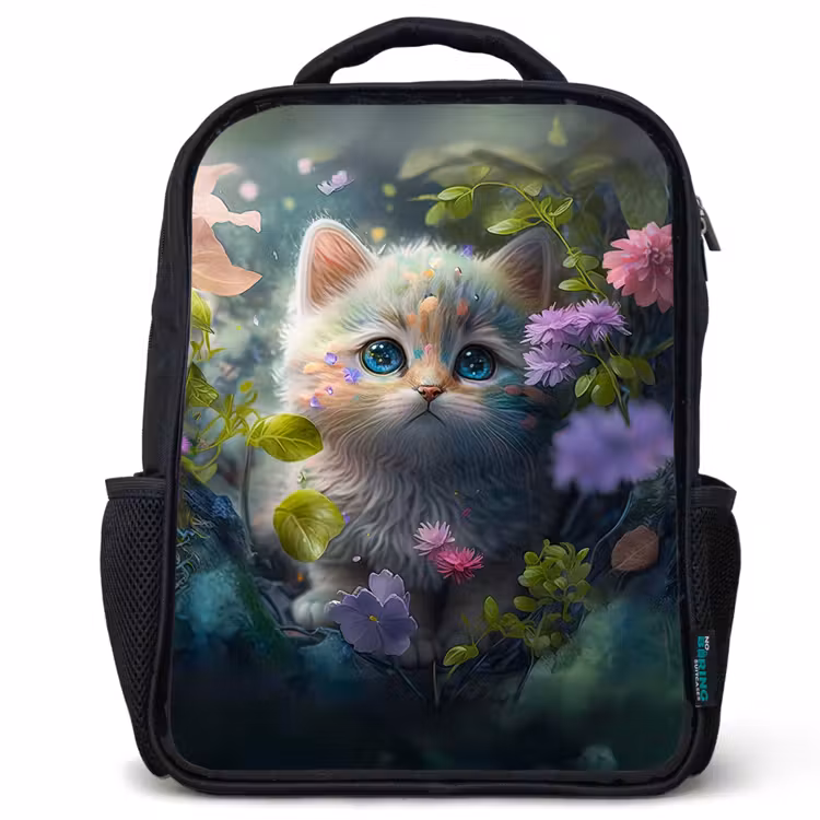 Kids backpack - Black - Pippa Puss — 1