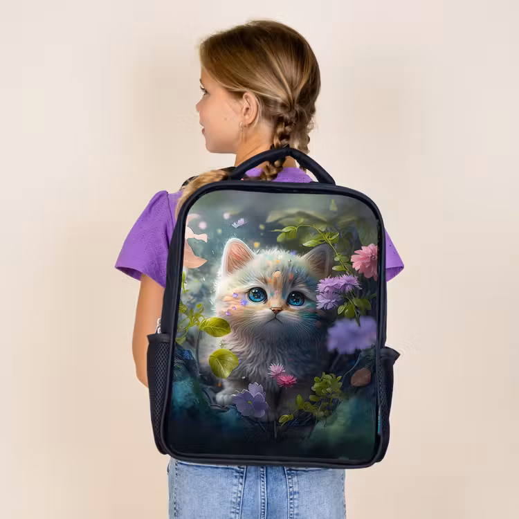 Kids backpack - Black - Pippa Puss — 4