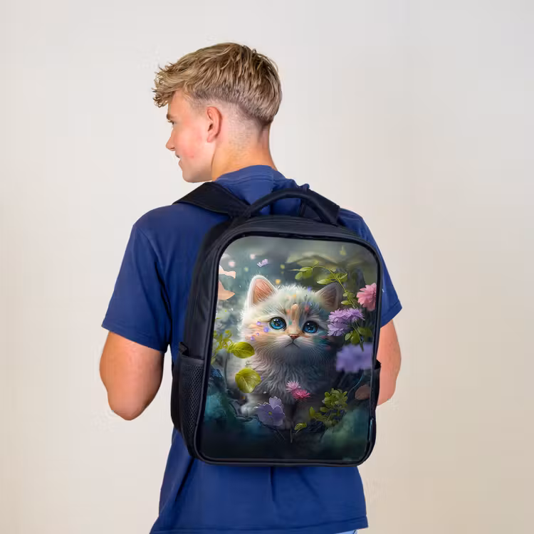 Kids backpack - Black - Pippa Puss — 5