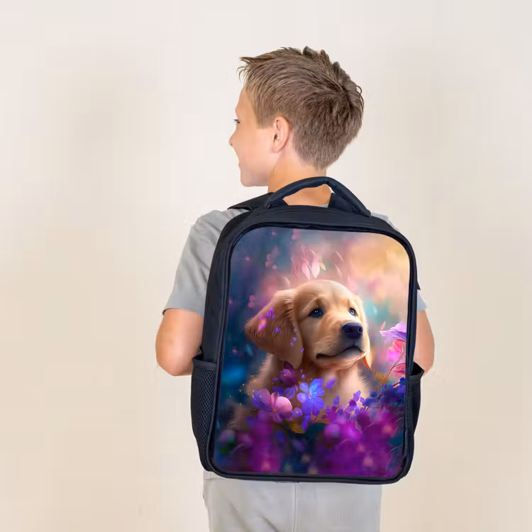 Kids backpack - Black - Rudy Retriever — 2