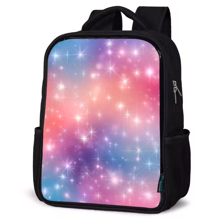 Kids backpack - Black - Stars - Abstract - Colors — 6