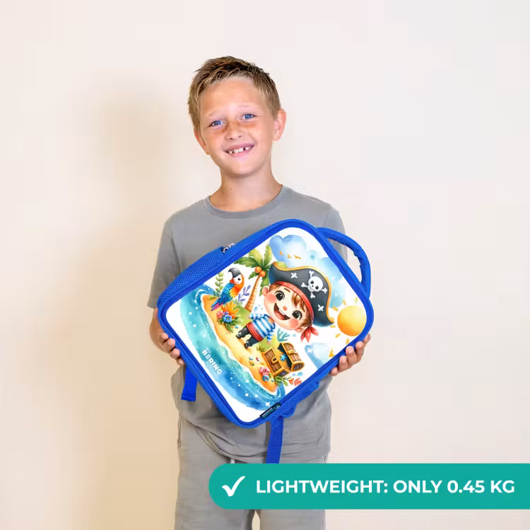 Kids backpack - Blue - Pirate on an island — 3