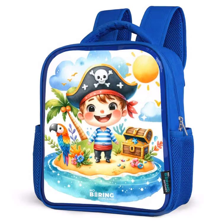 Kids backpack - Blue - Pirate on an island — 7