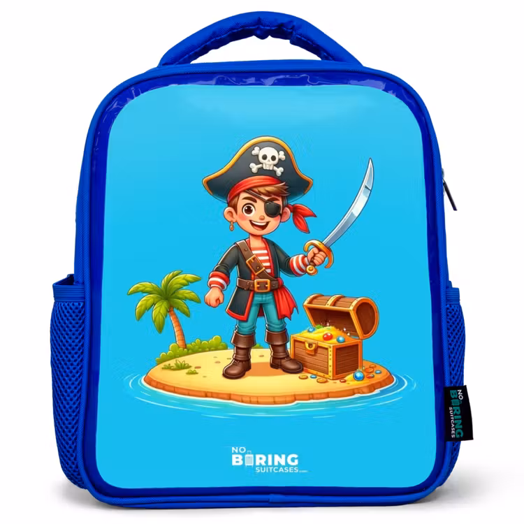 Kids backpack - Blue - Pirate ready to plunder — 1