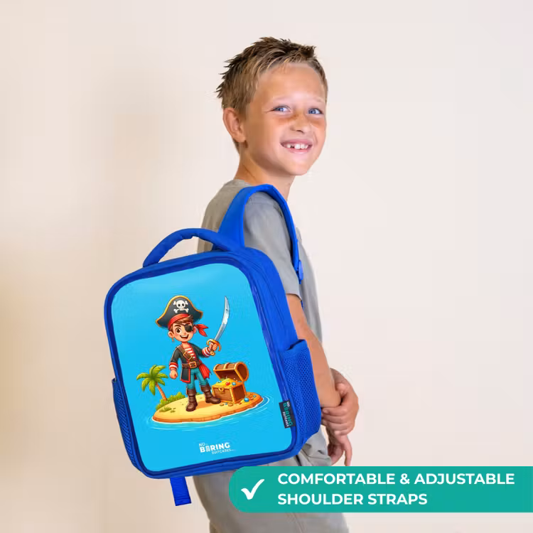 Kids backpack - Blue - Pirate ready to plunder — 4