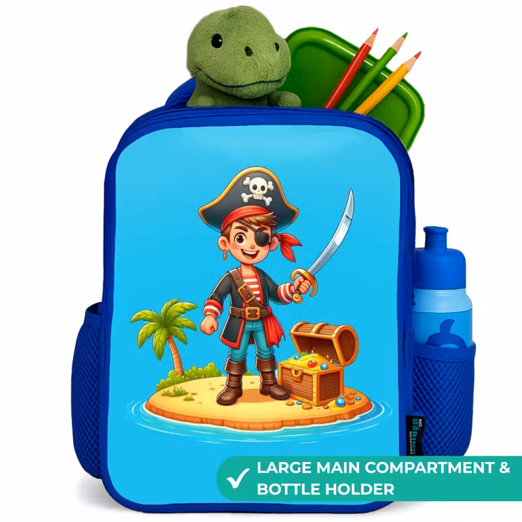 Kids backpack - Blue - Pirate ready to plunder — 5