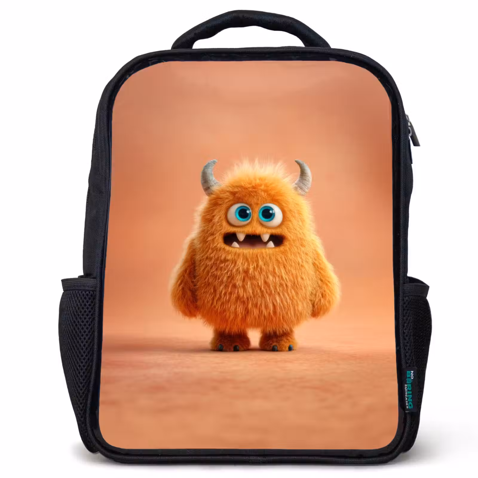 Kids backpack - Black - Cuddle monster in autumn color — 1