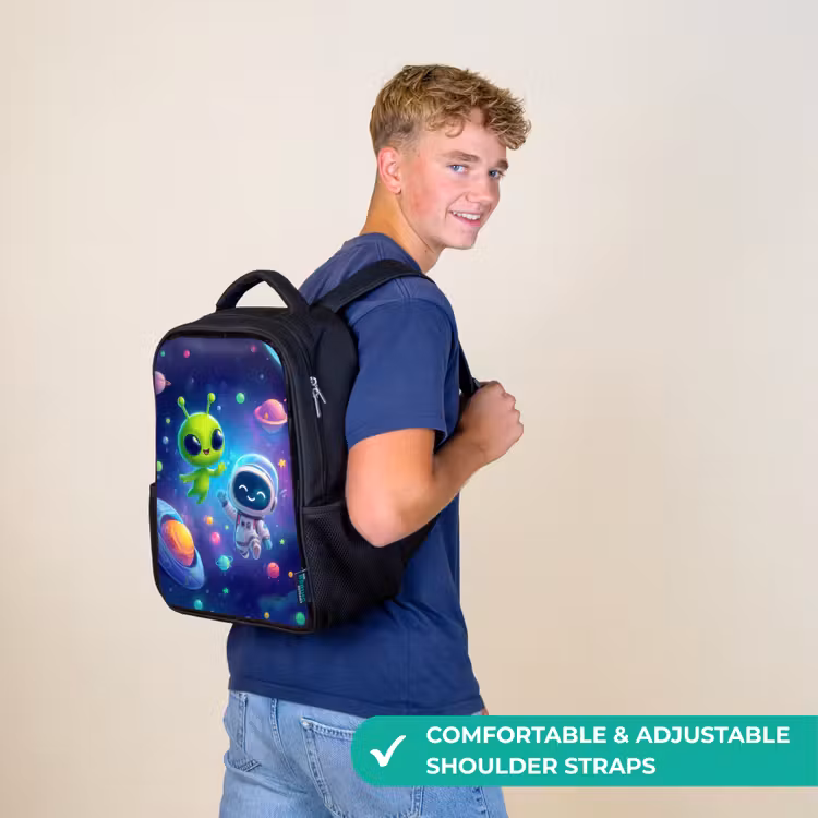 Kids backpack - Black - Friendship between stars and planets — 11