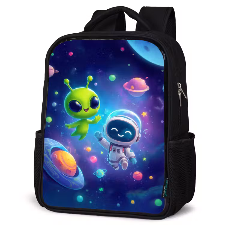 Kids backpack - Black - Friendship between stars and planets — 6