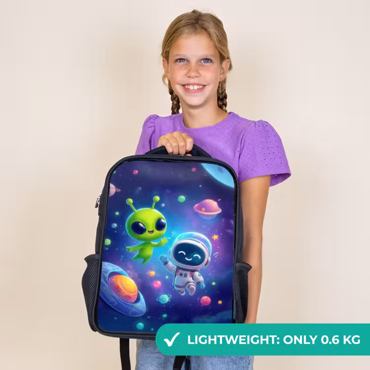 Kids backpack - Black - Friendship between stars and planets — 9
