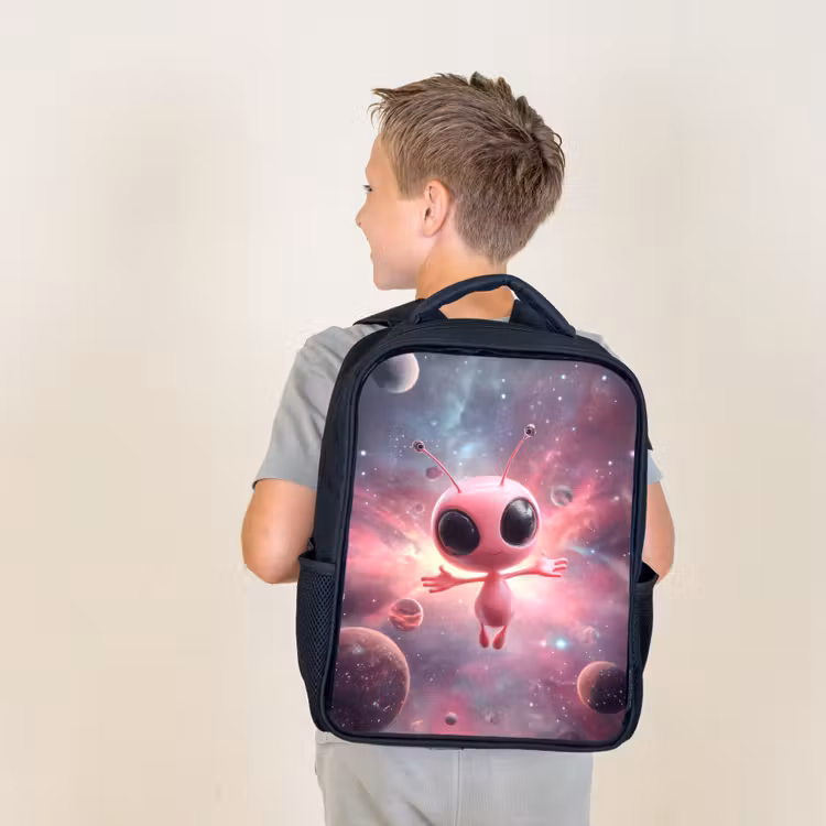 Kids backpack - Black - Leap of joy among the stars — 2