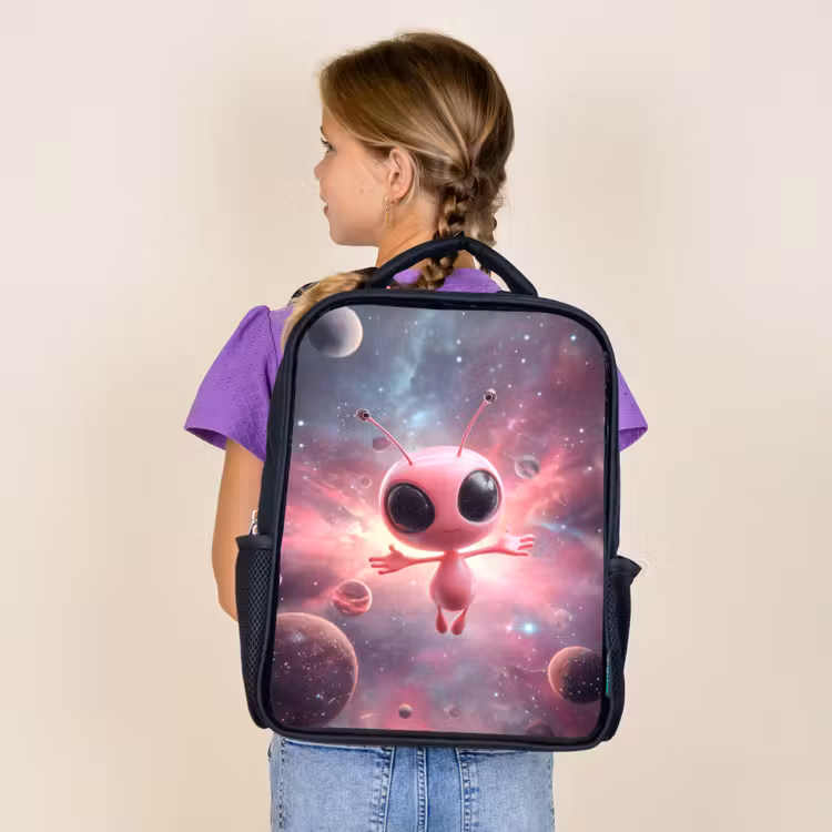Kids backpack - Black - Leap of joy among the stars — 4