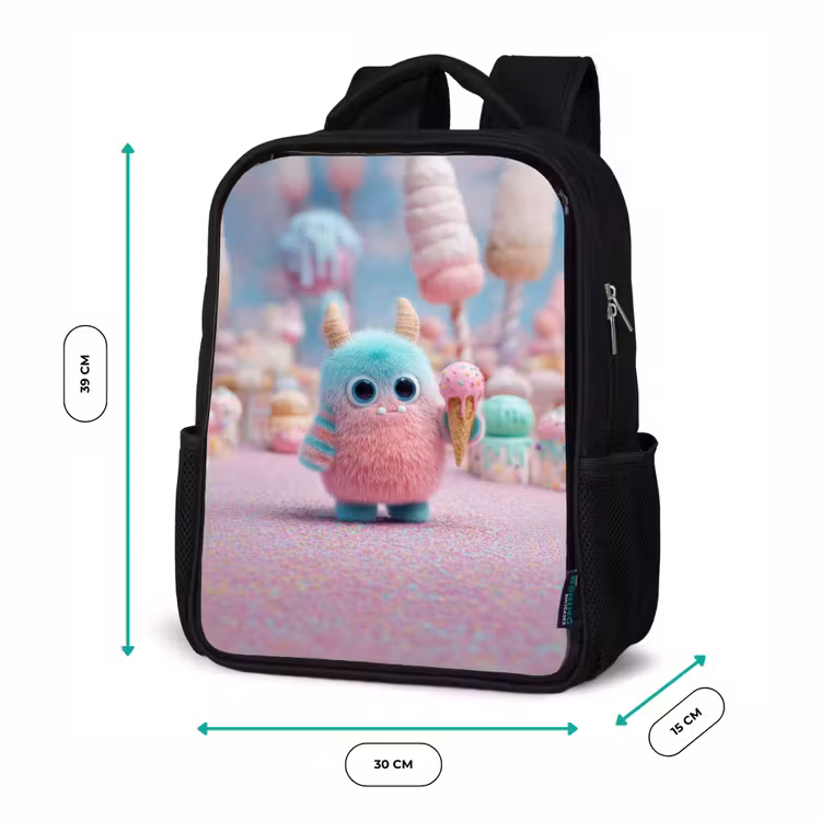 Kids backpack - Black - Monstrously sweet adventure — 8
