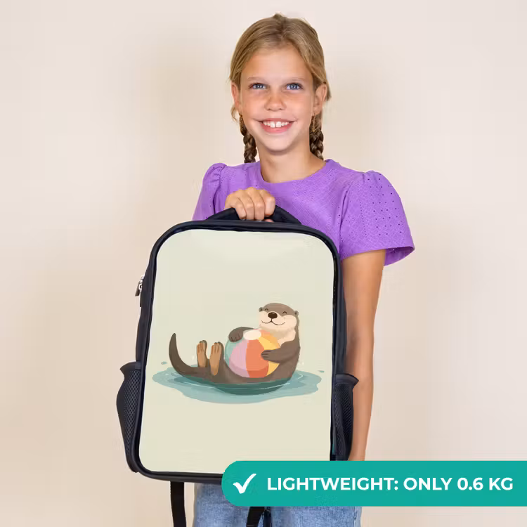 Kids backpack - Black - Otter - Beach Ball - Colorful — 9