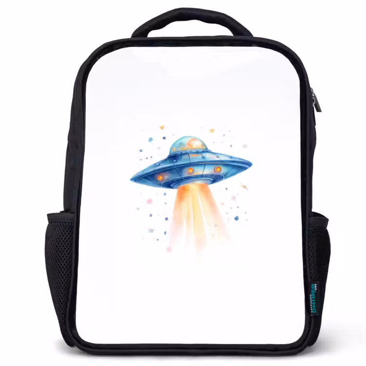 Kids backpack - Black - Space harness with watercolor-style light beam — 1