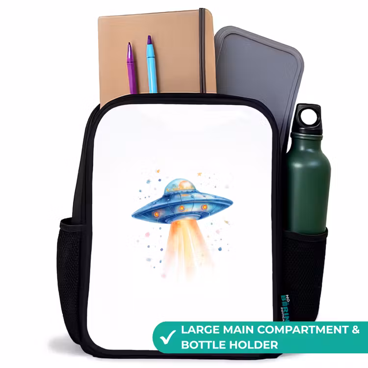 Kids backpack - Black - Space harness with watercolor-style light beam — 10