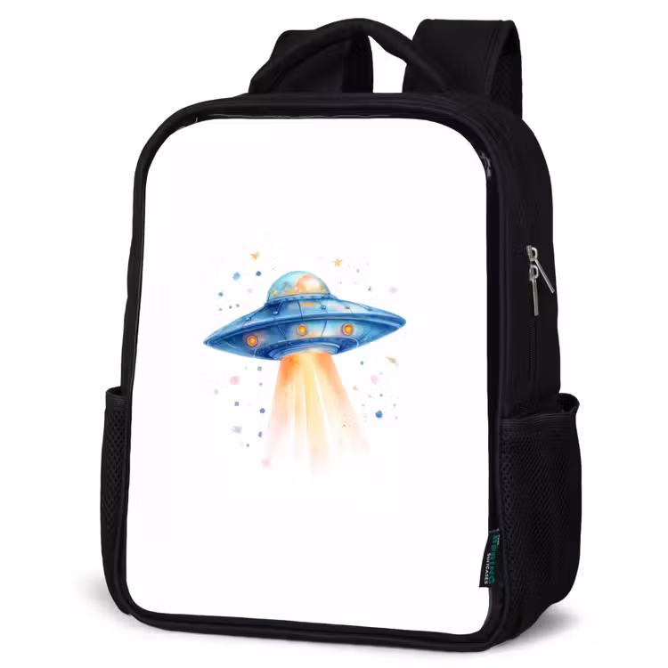 Kids backpack - Black - Space harness with watercolor-style light beam — 6