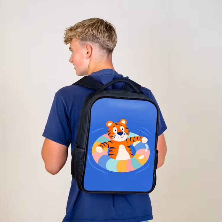 Kids backpack - Black - Tiger - Swimming Band - Water — 5